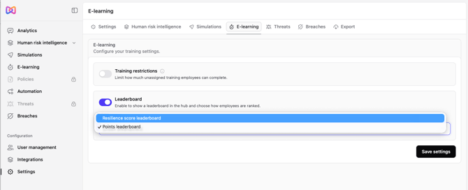 Efficient HUB training settings